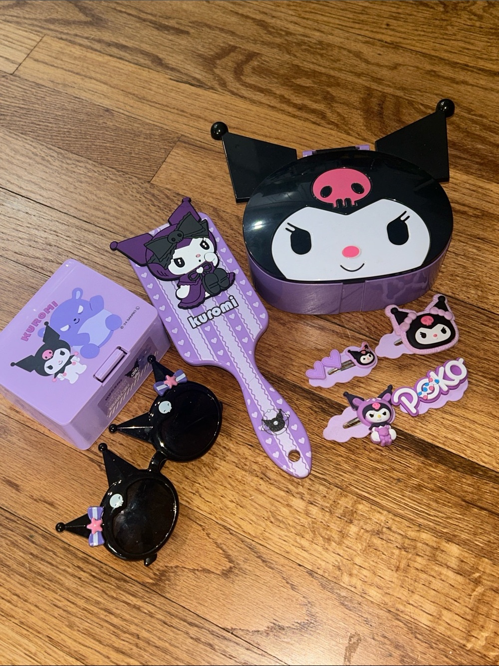 Kuromi Hair Accessory Set in Purple and Black NEW